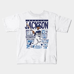 Reggie Jackson New York Y Stats Kids T-Shirt